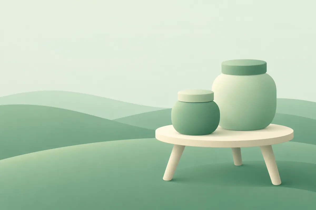 Two jars on one table